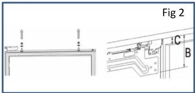 SMEG CB2485U - Fitting the cabinet door bracket - 4