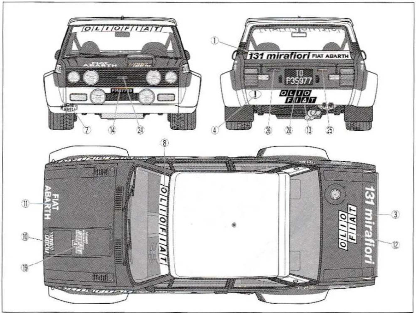 TAMIYA Fiat 131 Abarth Rally Olio Fiat - DSSB-1 - 33
