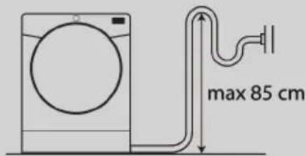 HOOVER NDE H8A2TSEXSS - Fitting the drain hose - 1