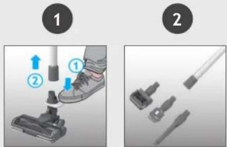HOOVER HF920P 011 - Kun haluat kayttä laitetta Lattian ylapuolella -tilassa: - 1