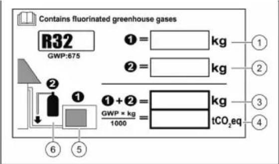VAILLANT climaVAIR exclusive VAI5065WNI - Scheda dati per carica di refrigerante nel prodotto - 1