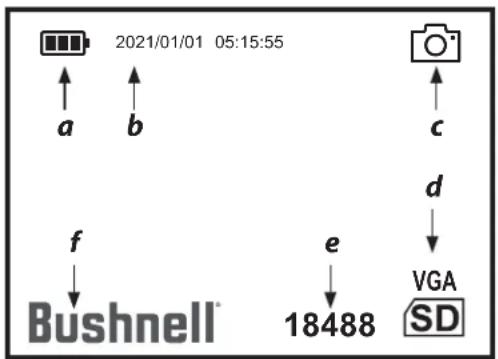 BUSHNELL Equinox X650 - DISPLAY ICONS AND INDICATORS ("HUD") - 1