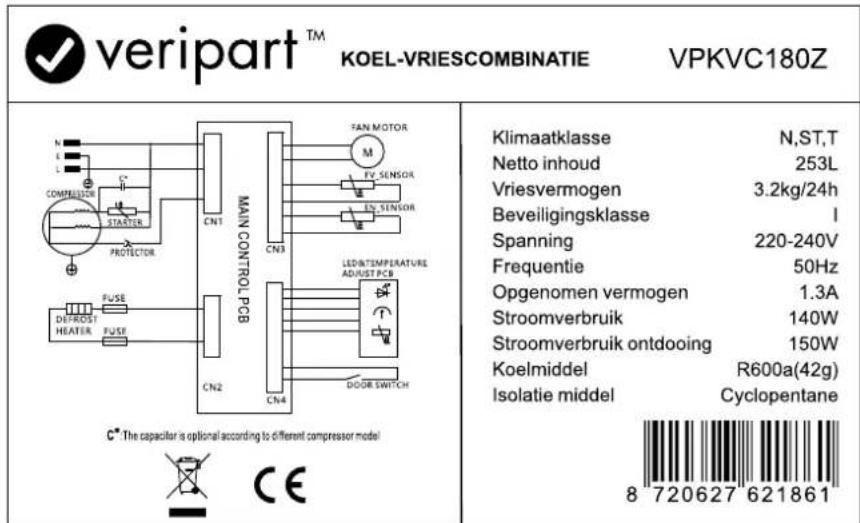 Veripart VPKVC180B - Zilver - Silver - Argent - Silber - 1