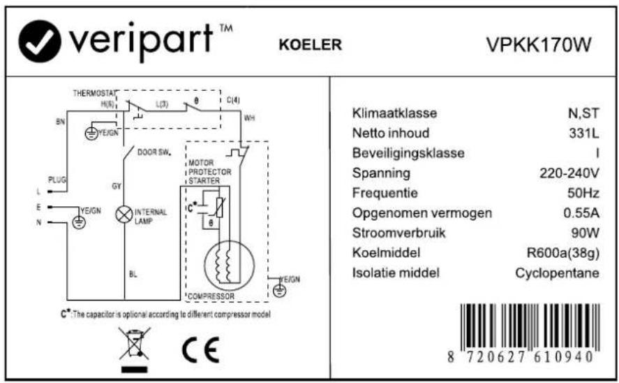 Veripart VPKK170Z - 2