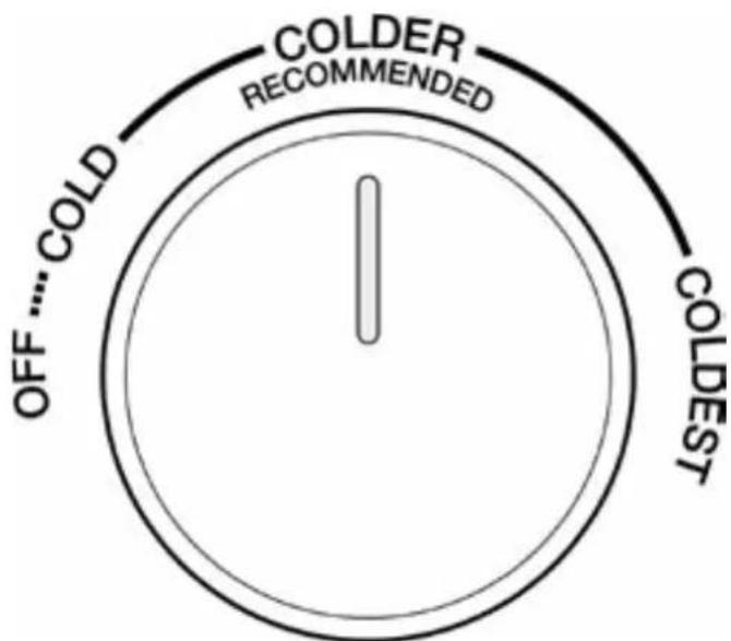 Veripart VPKVC180W - TEMPERATUUR KOELVAK INSTELLEN - 1