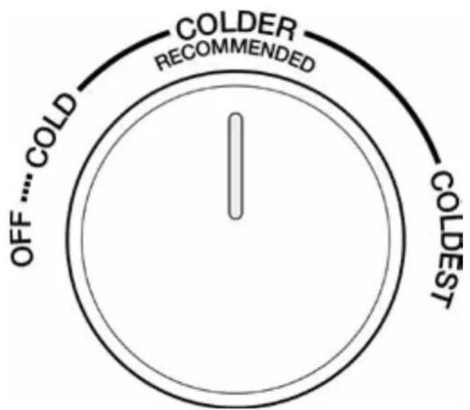 Veripart VPKVC180Z - SETTING THE REFRIGERATOR TEMPERATURE - 1