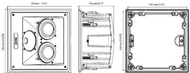 TANNOY PCI 45DC - EN Dimensions - 1
