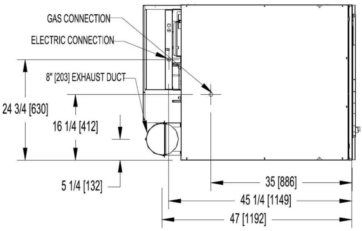 Dexter Laundry T80 - T-80 DRYER DIMENSIONS- SIDE VIEW - 2