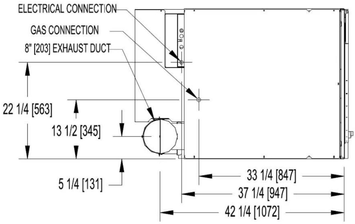 Dexter Laundry T50 - T-50 DRYER DIMENSIONS- TOP VIEW - 1