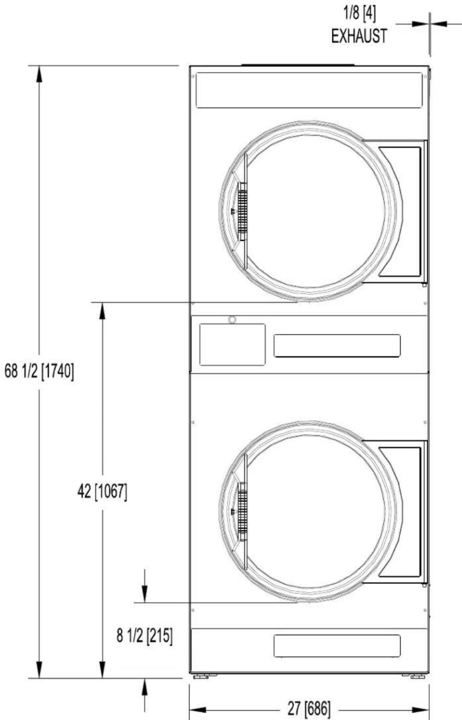 Dexter Laundry T30x2 - Electrical Specifications - 230/50/1 - 1