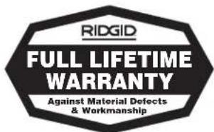 RIDGID KJ3100 - No other express warranty applies - 1