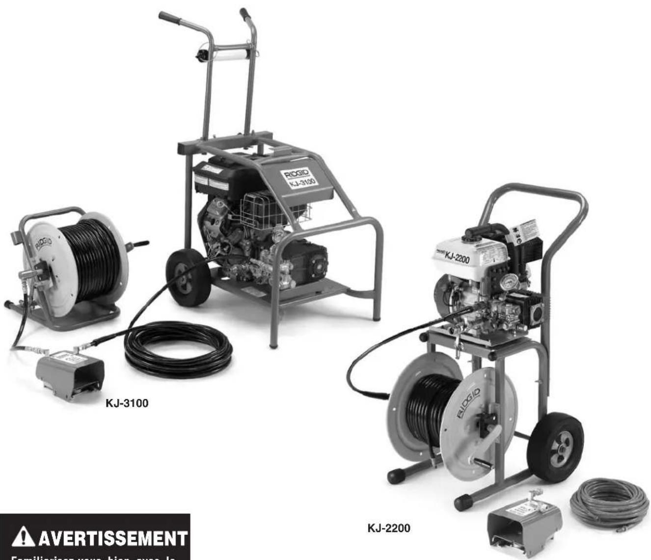 RIDGID KJ2200 - Dégorgeoirs haute-pression kj-2200 et kj-3100 - 1