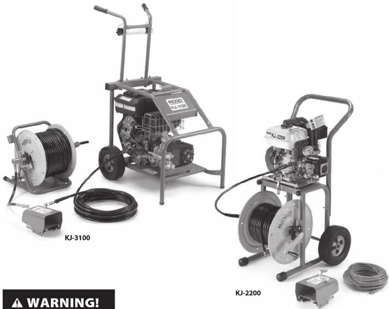 RIDGID KJ2200 - KJ-2200/KJ-3100 Water Jetting Machines - 1