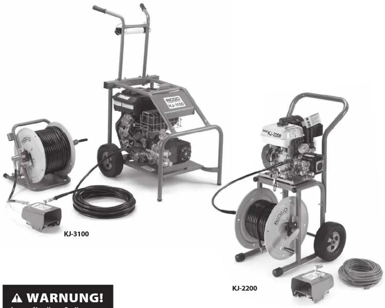 RIDGID KJ2200 - KJ-2200/KJ-3100 Rohrreinigungsmaschinen - 1