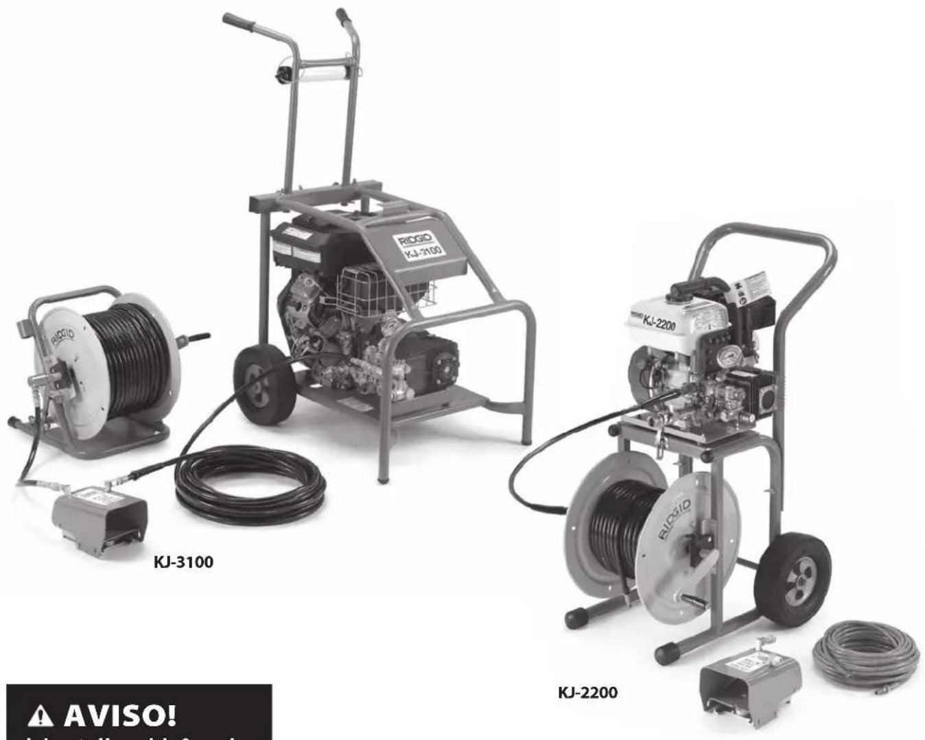 RIDGID KJ2200 - Máquinas de Jacto de Água KJ-2200/KJ-3100 - 1