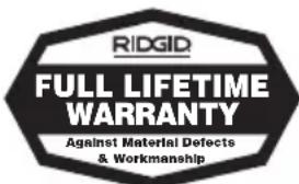 RIDGID MR10 - No other express warranty applies - 1