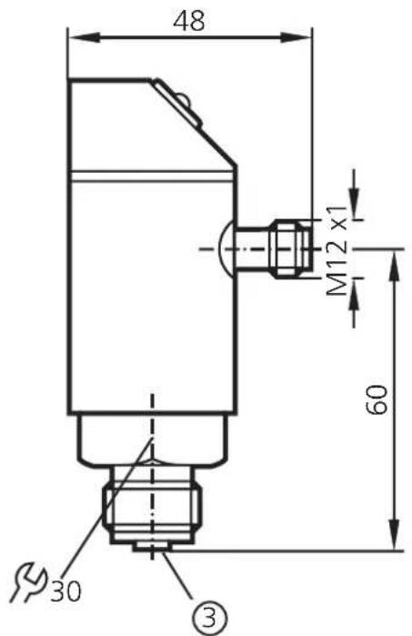 IFM TR7430 - Maßzeichnung / Scale drawing / Dimensions - 2