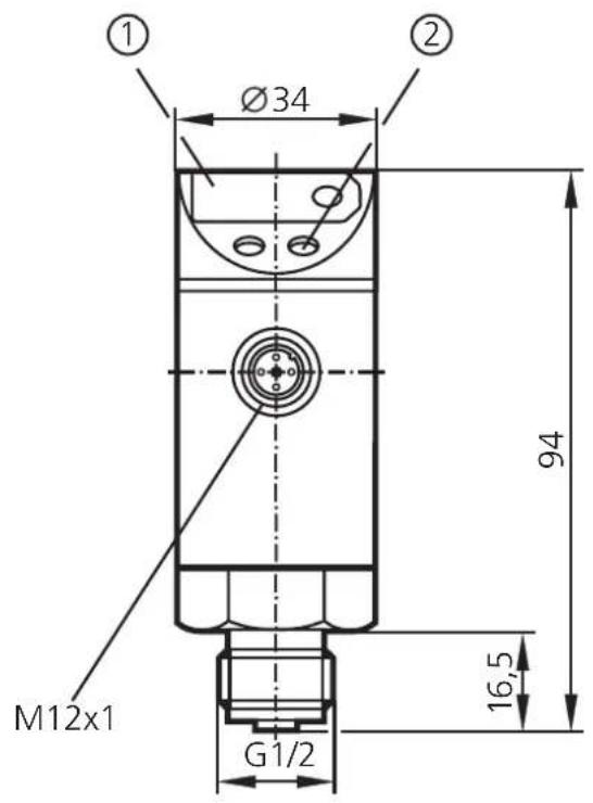 IFM TR7430 - Maßzeichnung / Scale drawing / Dimensions - 1
