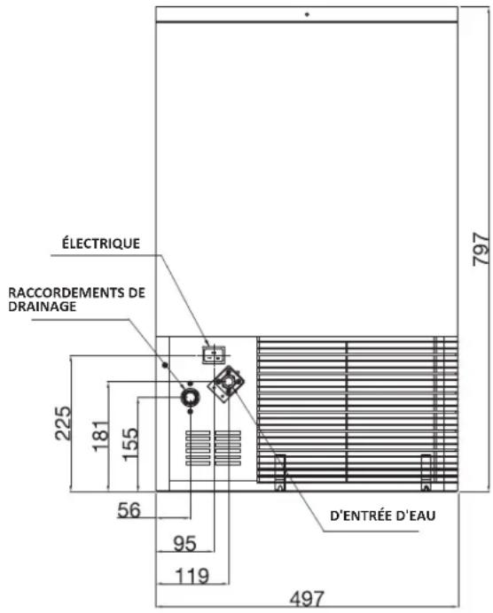 Manitowoc CrystalCraft USP0100A - Raccordements de drainage - 1
