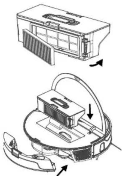 MEDION X50 SW (MD 20004) - Het stofreservoir van de stofzuigdweilrobot reinigen - 6