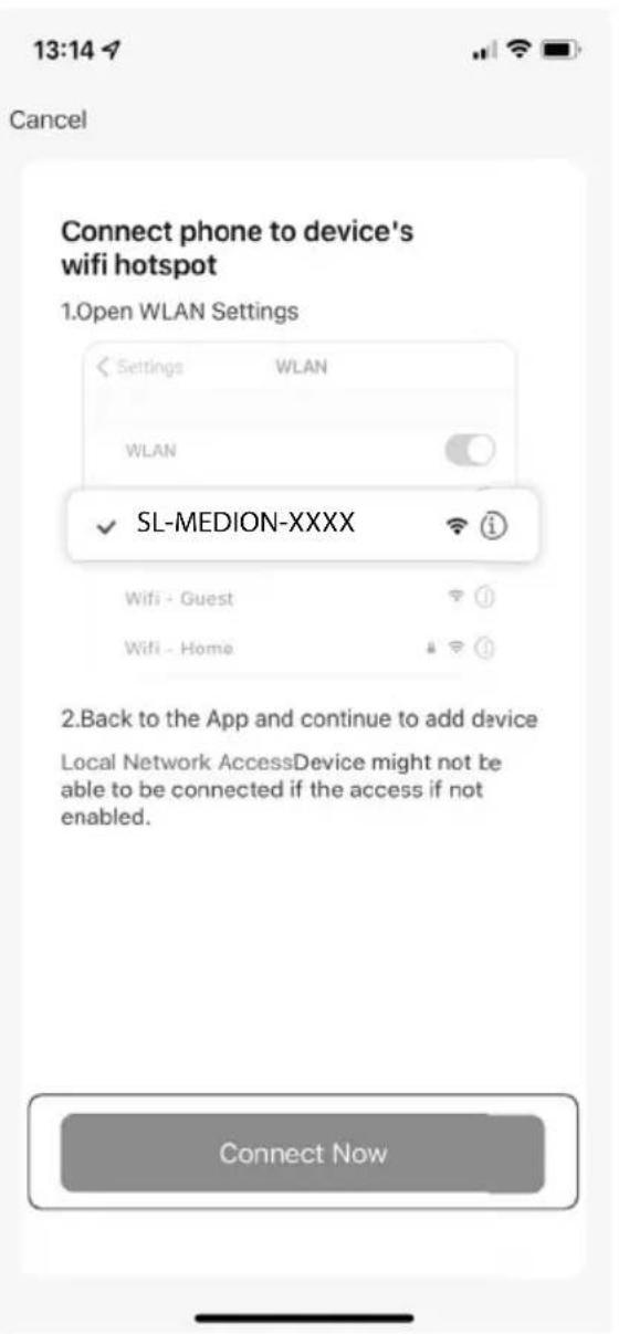MEDION X50 SW (MD 20004) - Registrazione dell'apparecchio nell'app - 8