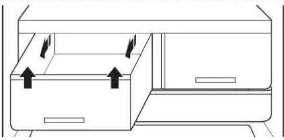 WHIRLPOOL WQ9 M2L - Retrait et réinstallation des tiroirs : - 1