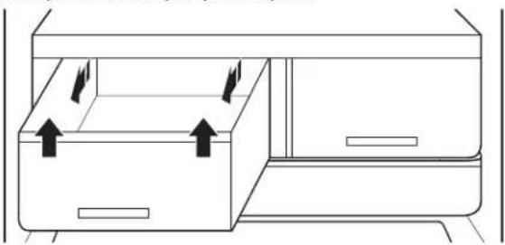 WHIRLPOOL WQ9 M2L - A fiókok eltávolítása és visszahelyezése: - 1