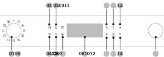 SAMSUNG NV7B44205AS - Ovládací panel - 1