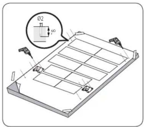 SAMSUNG DW60A8050UB - PASSAGGIO 5 Installare il pannello decorativo (per i modelli ad incasso) - 1