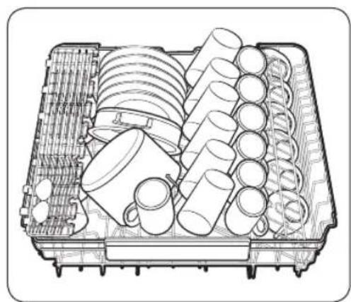 SAMSUNG DW60A8050U1 - Górny kosz - 1