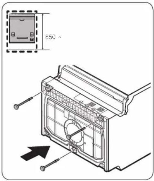 SAMSUNG DW60A8050FB - PASO 2 Insertar el pie secundario (excepto para el modelo de Libre instalacion) - 1