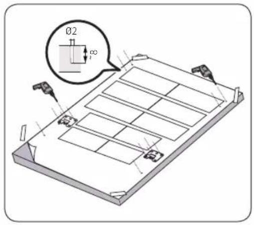 SAMSUNG DW60A8050FB - ÉTAPE 5 Installation du panneau personnelisé (modèles complètement encastrables) - 1