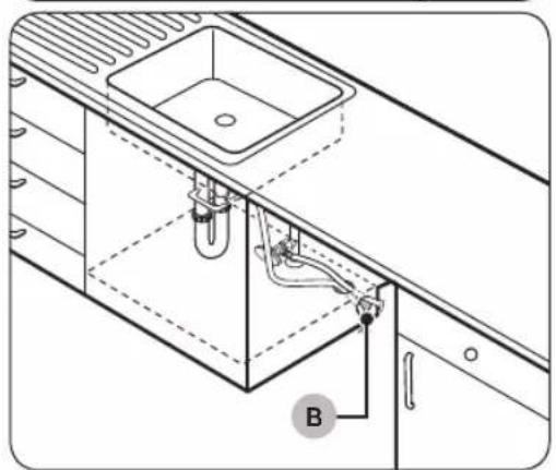 SAMSUNG DW60A8050FB - Instalación bajo la linea de la luz. - 2