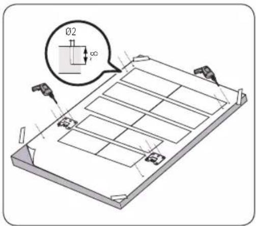 SAMSUNG DW60A8050FB - PASSAGGIO 5 Installare il pannello decorativo (per i modelli ad incasso) - 1
