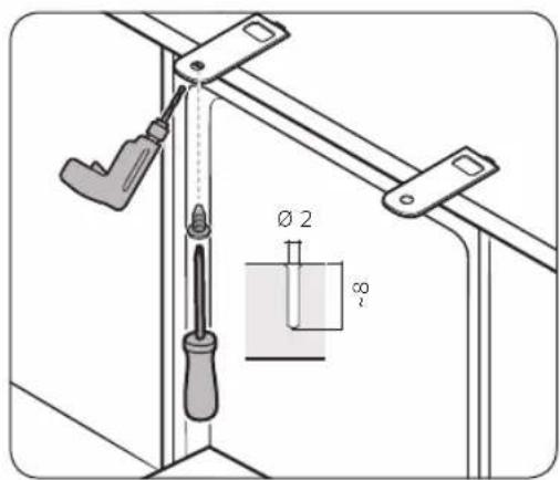 SAMSUNG DW60A8050FB - To the countertop using the brackets - 3