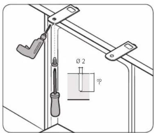 SAMSUNG DW60A8050FB - A la encimera realizando los soportes - 3