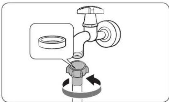 SAMSUNG WW10T684DLH - ÉTAPE 4 Raccordement du tuyau d'eau - 1