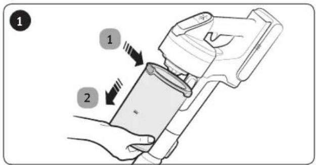 SAMSUNG Jet 90 elite - Leeren und Reinigen des Staubbehalters - 1