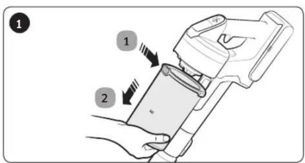 SAMSUNG Jet 90 elite - Vider et nettoyer le réservoir de poussière - 1
