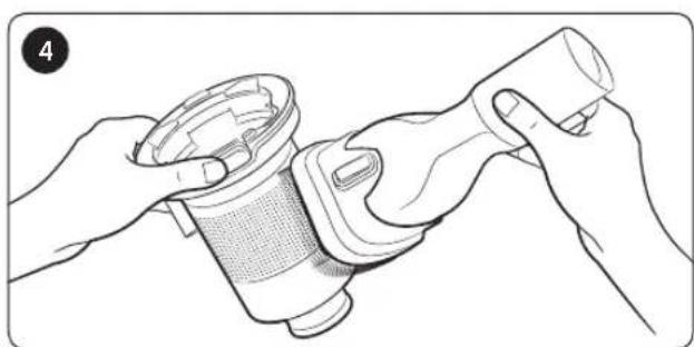 SAMSUNG Jet 90 elite - De stofopvangbak legen en schoonmaken - 6