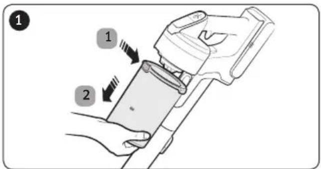 SAMSUNG Jet 75 elite - Vider et nettoyer le réservoir de poussière - 1