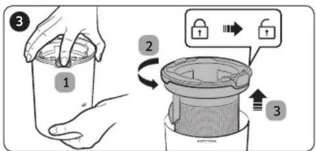 SAMSUNG Jet 75 pet extra - De stofopvangbak legen en schoonmaken - 3