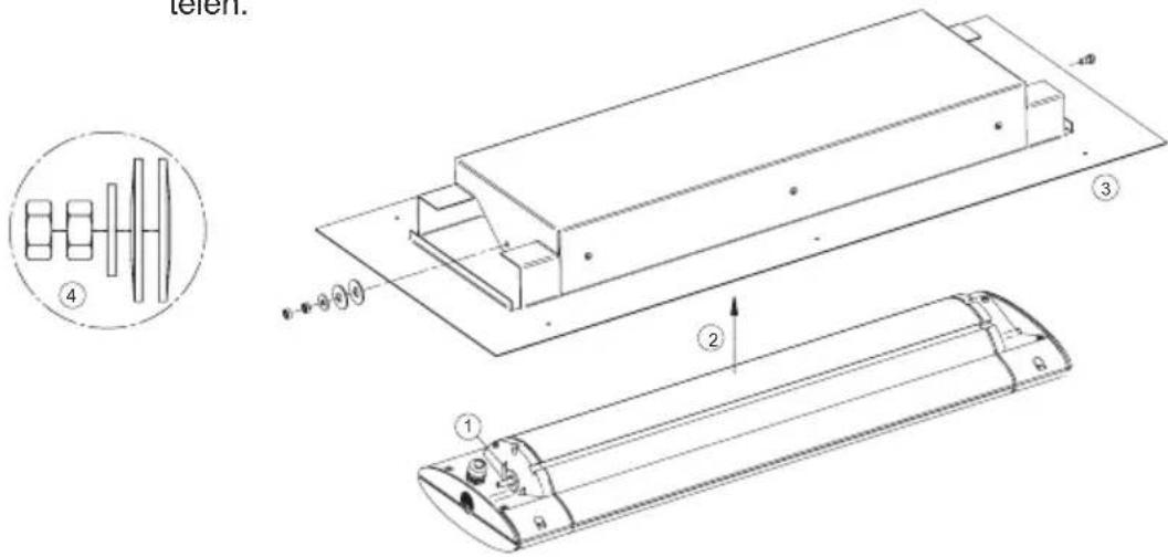 Etherma Solamagic SMD32000T - Stap 1: Apparaat met kap vastschroeven - 1