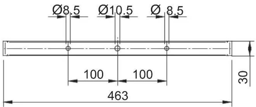 Ø8.5 Ø10.5 Ø 8.5 100 100 463 30
