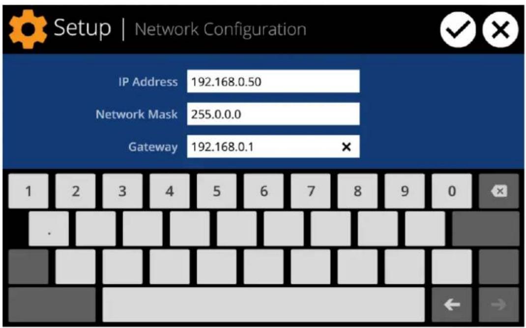 Ecler WPNETTOUCH - Menu de configuration réseau (network configuration) - 1