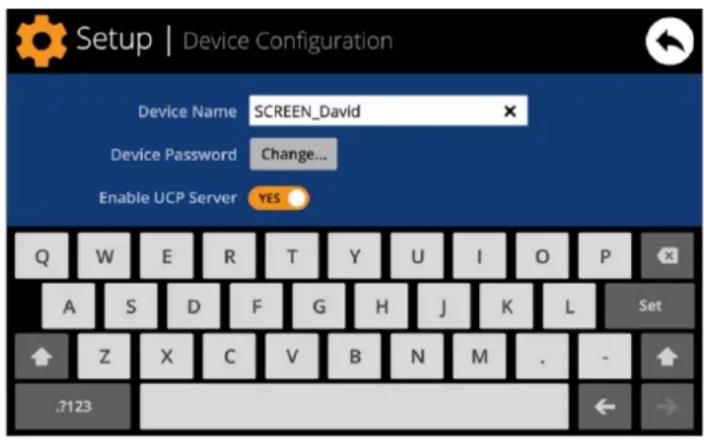 Ecler WPNETTOUCH - Menu de configuration d'appareil (device configuration) - 1