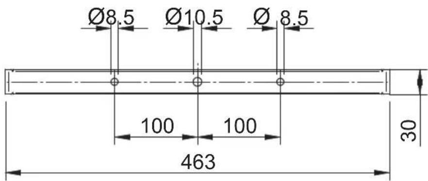 Ø8.5 Ø10.5 Ø 8.5 100 100 463 30