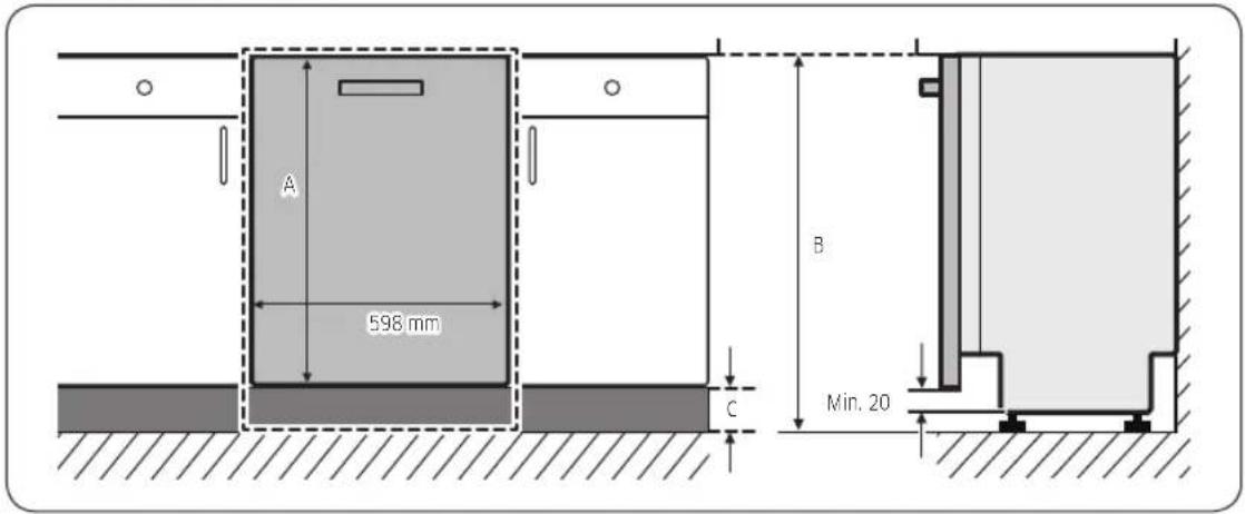 SAMSUNG DW60A8050US - Volleinbaumodelle (Volleinbau, verschiebbar, DW60A80\*\*IB) - 1