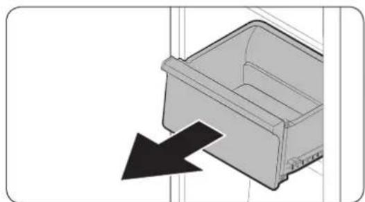 SAMSUNG RB38A6B3F18 - Retirar el cajón - 1