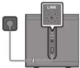 SAMSUNG SWAW510 - Kontrollige, kas LED-näidik LINK põleb püsivalt siniselt (ühendamine on lõppenud). - 1